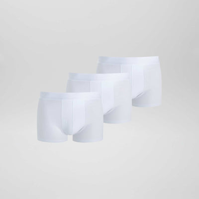 Lot de 3 boxers unis Blanc