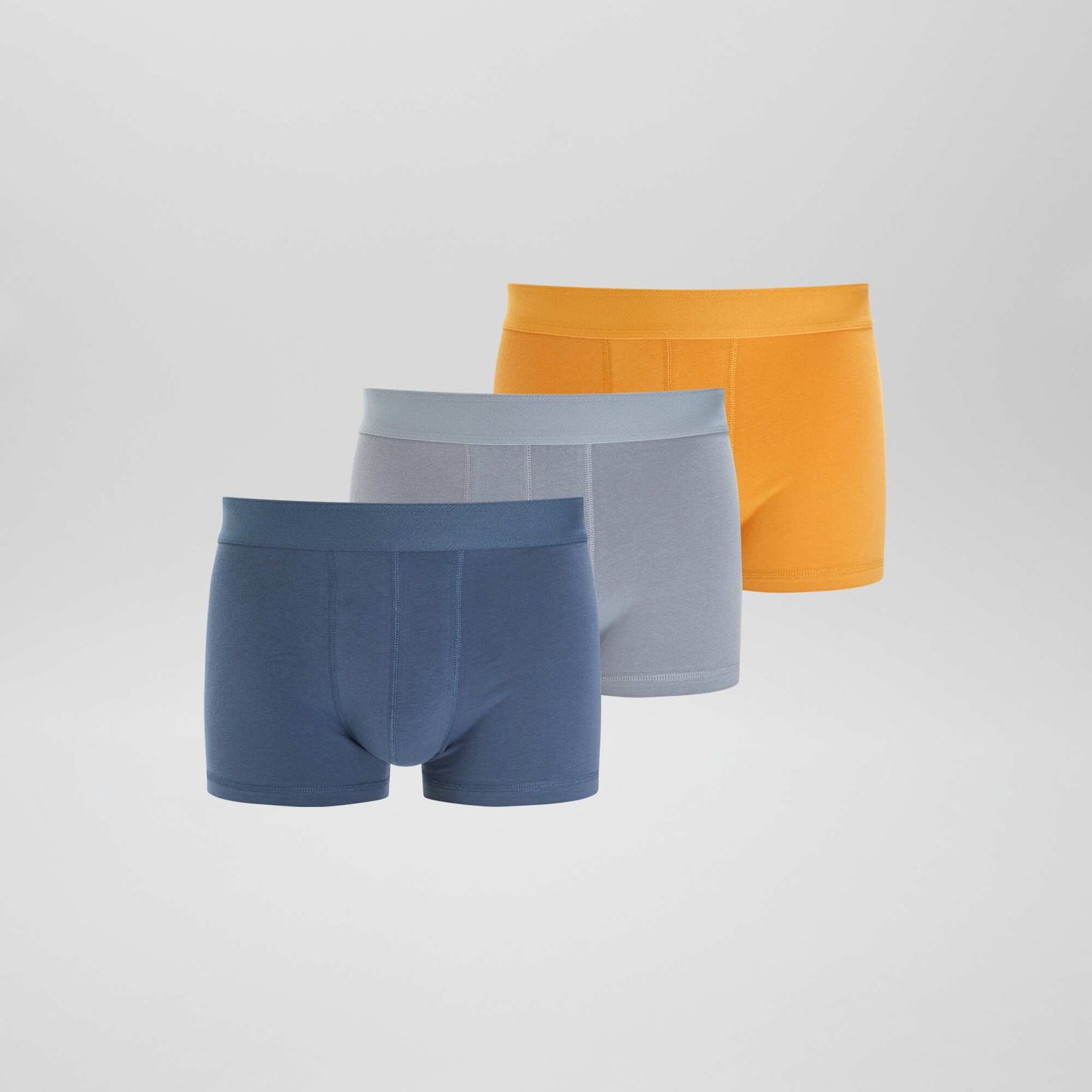 Lot de 3 boxers unis BLEU