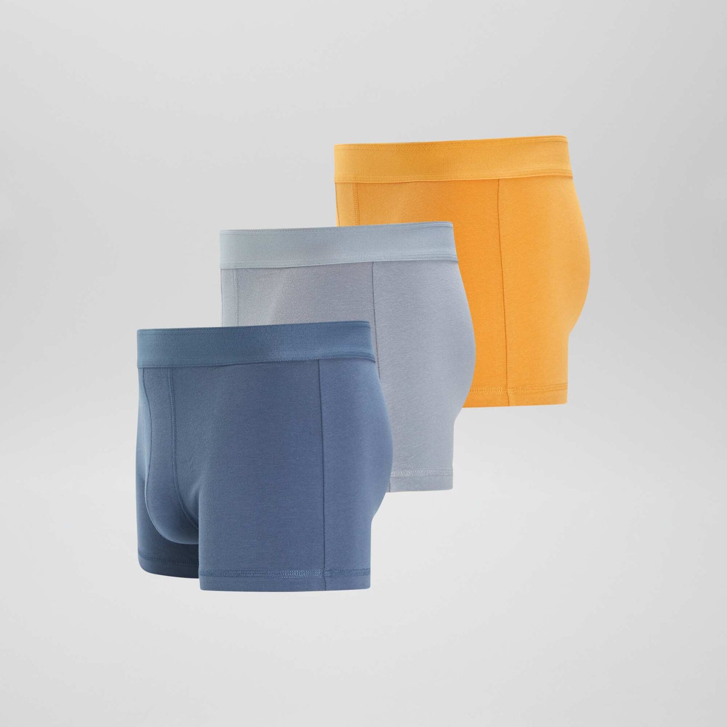 Lot de 3 boxers unis BLEU