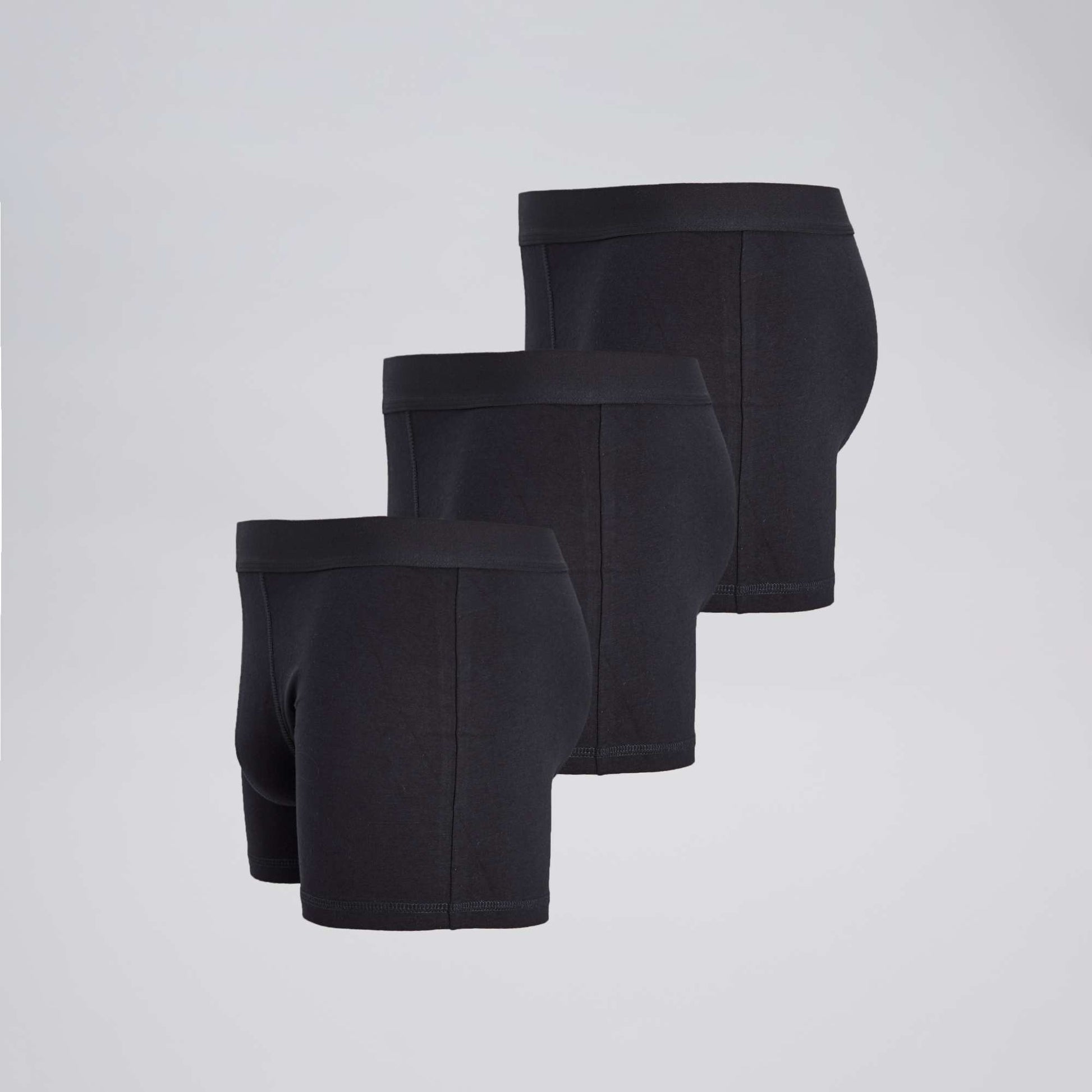 Lot de 3 boxers unis noir