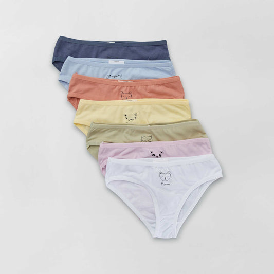 Lot de 7 culottes avec semainier Bleu