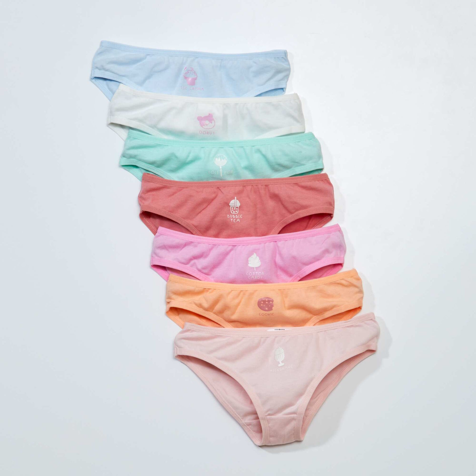 Lot de 7 culottes avec semainier Rose