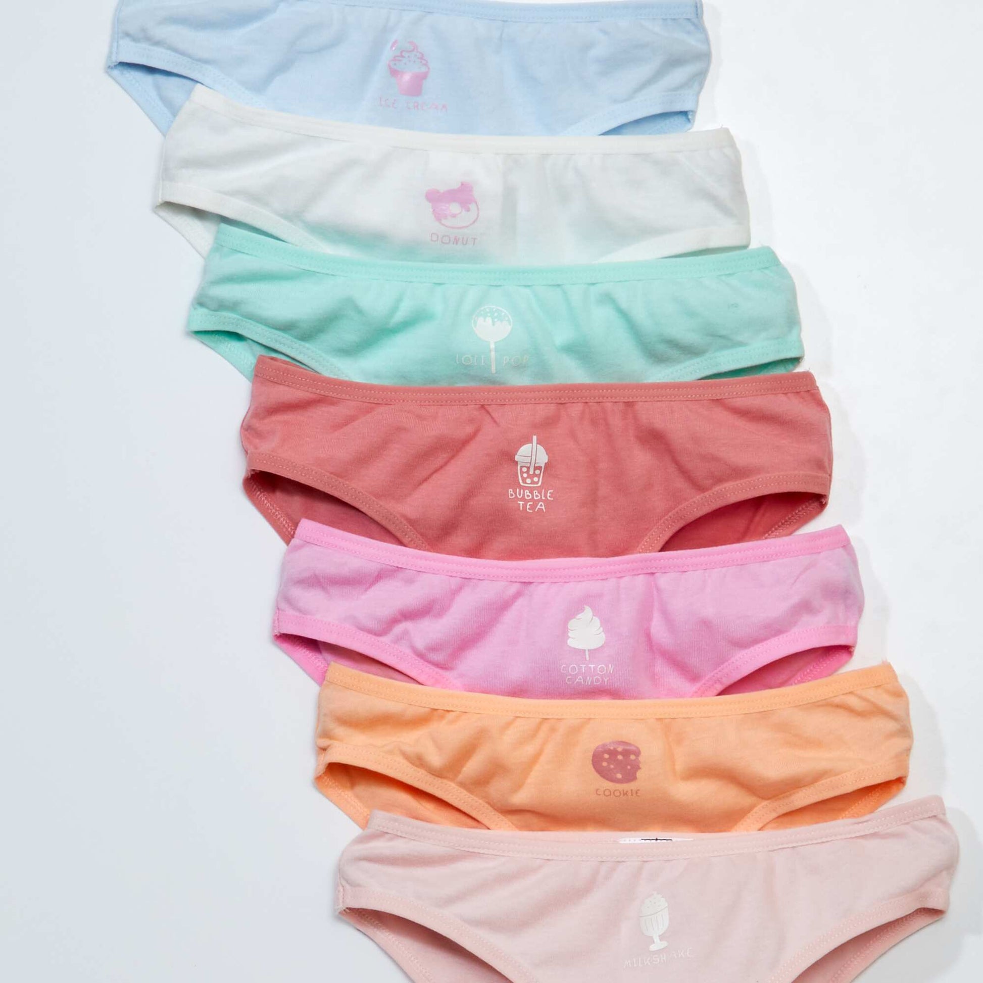 Lot de 7 culottes avec semainier Rose