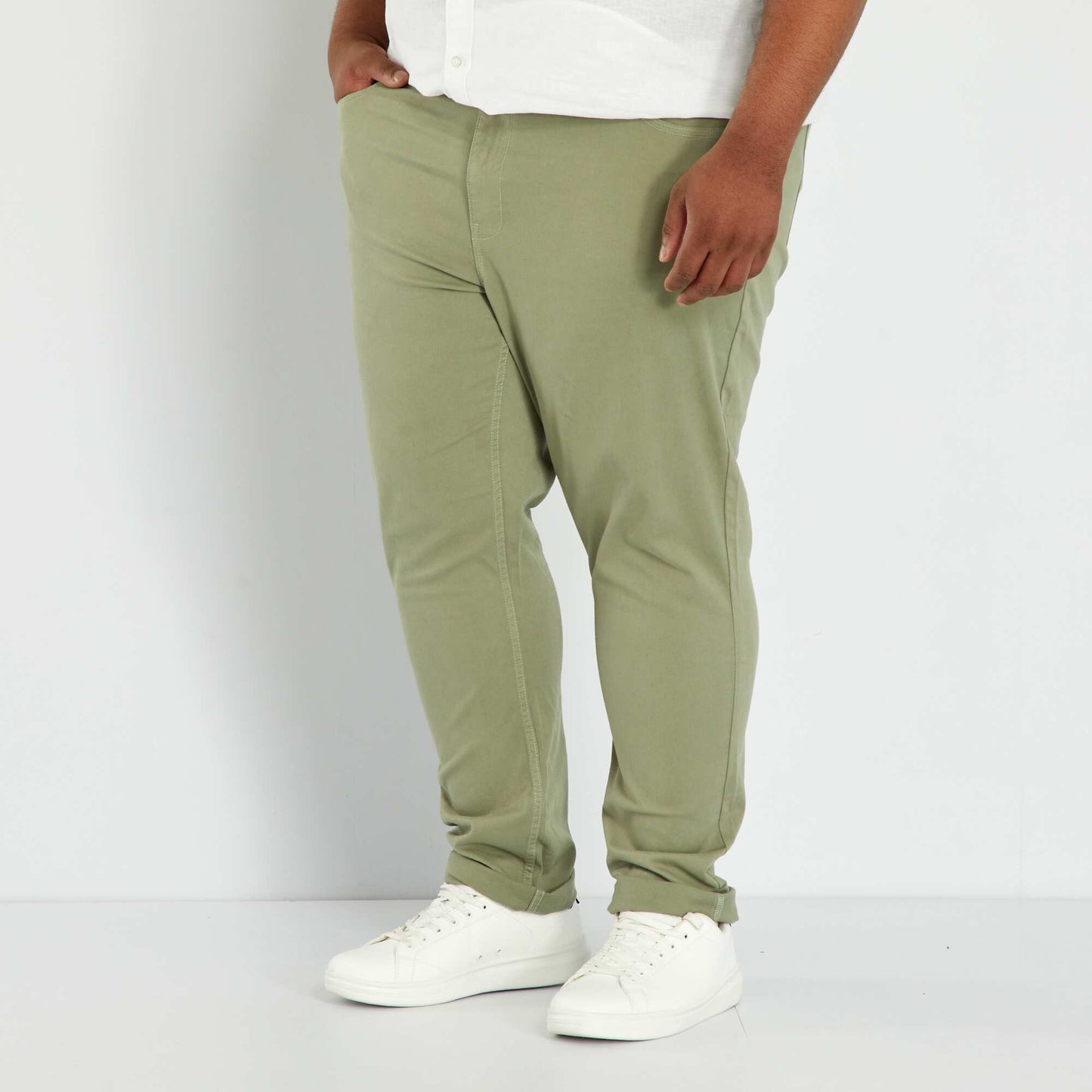 Pantalon slim L32 gris