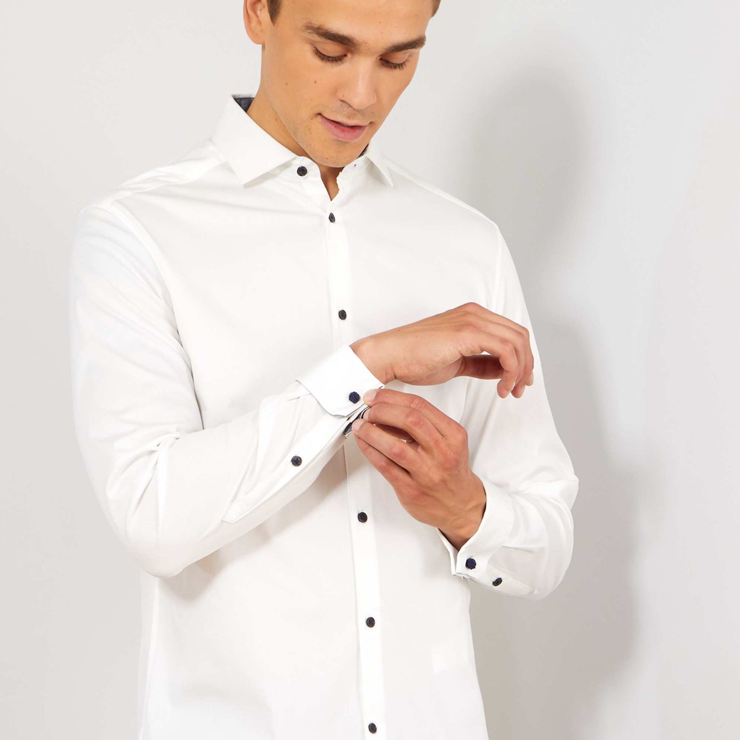 Chemise sans repassage blanc