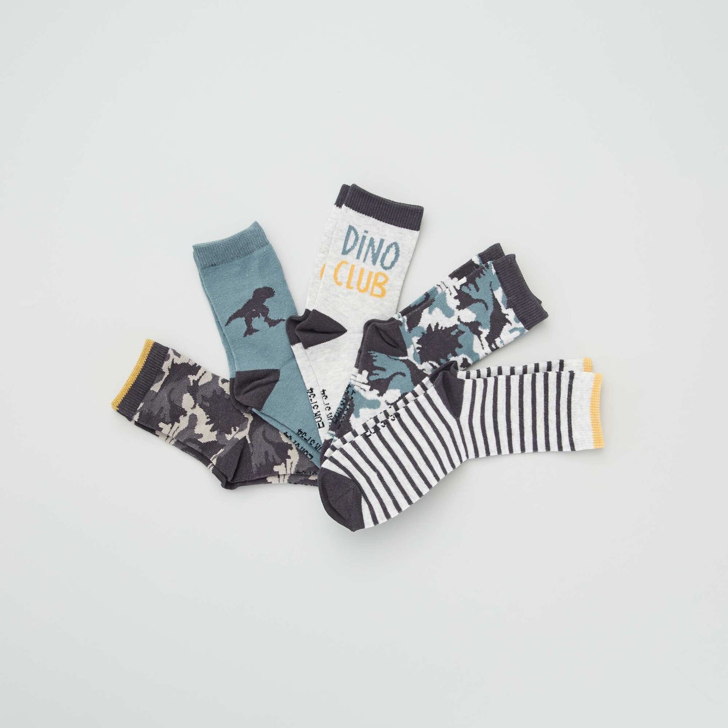 Lot de 5 paires de chaussettes 'dinosaure' dino