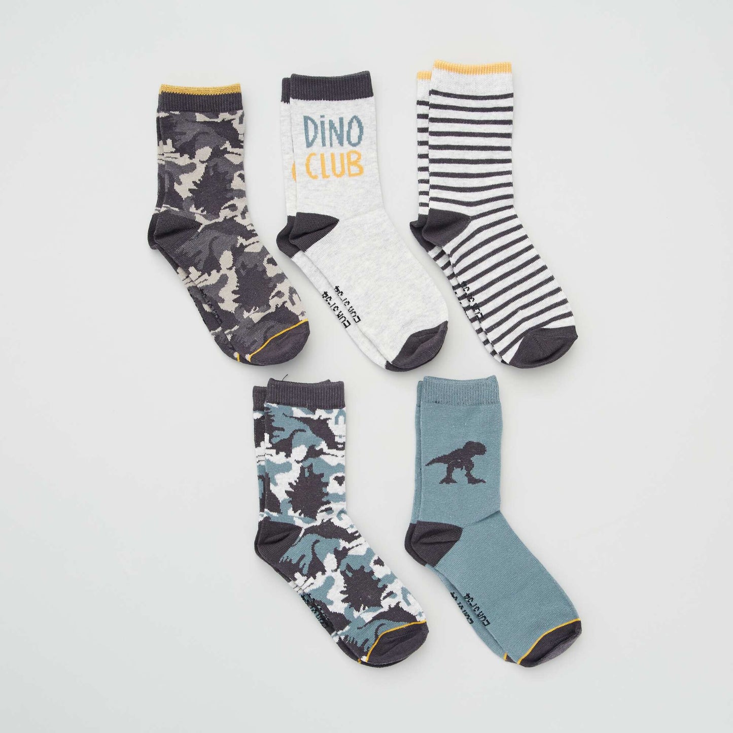 Lot de 5 paires de chaussettes 'dinosaure' dino