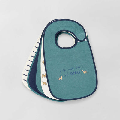Lot de 5 bavoirs imprim s Vert/blanc