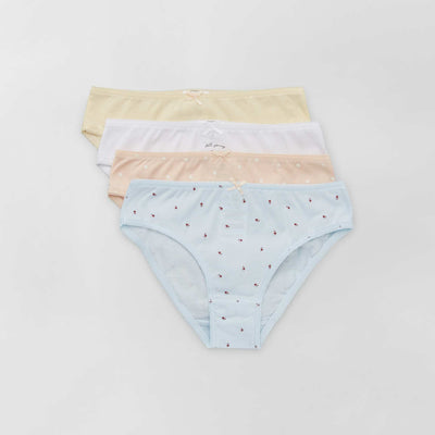 Culottes en jersey avec n ud fantaisie - Lot de 4 BLEU