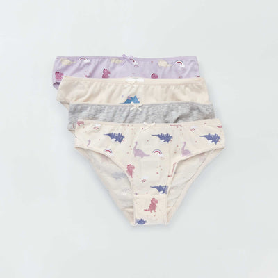Culottes en jersey avec n ud fantaisie - Lot de 4 dino