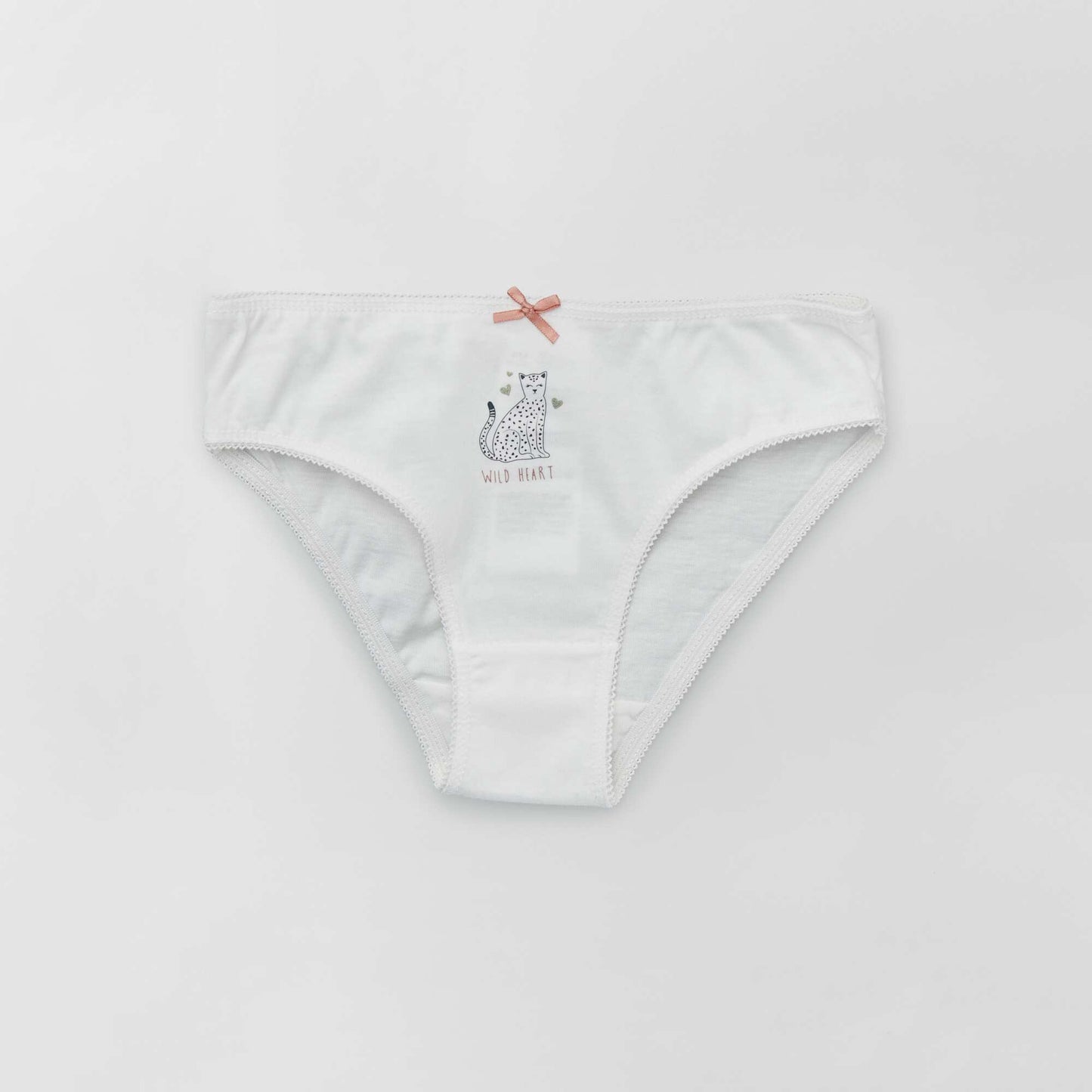 Culottes en jersey avec n ud fantaisie - Lot de 4 Rose/gris/blanc