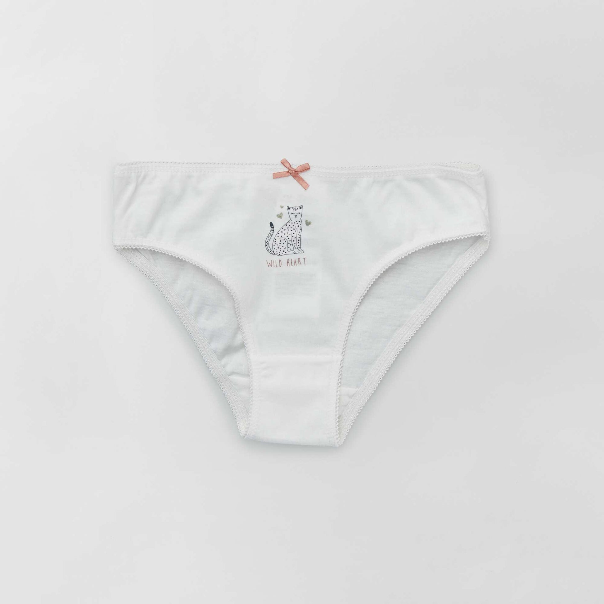 Culottes en jersey avec n ud fantaisie - Lot de 4 Rose/gris/blanc
