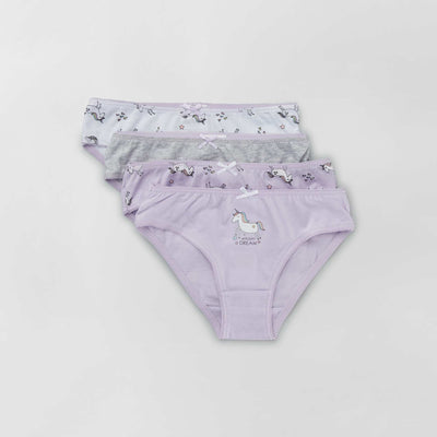 Culottes en jersey avec n ud fantaisie - Lot de 4 Lilas