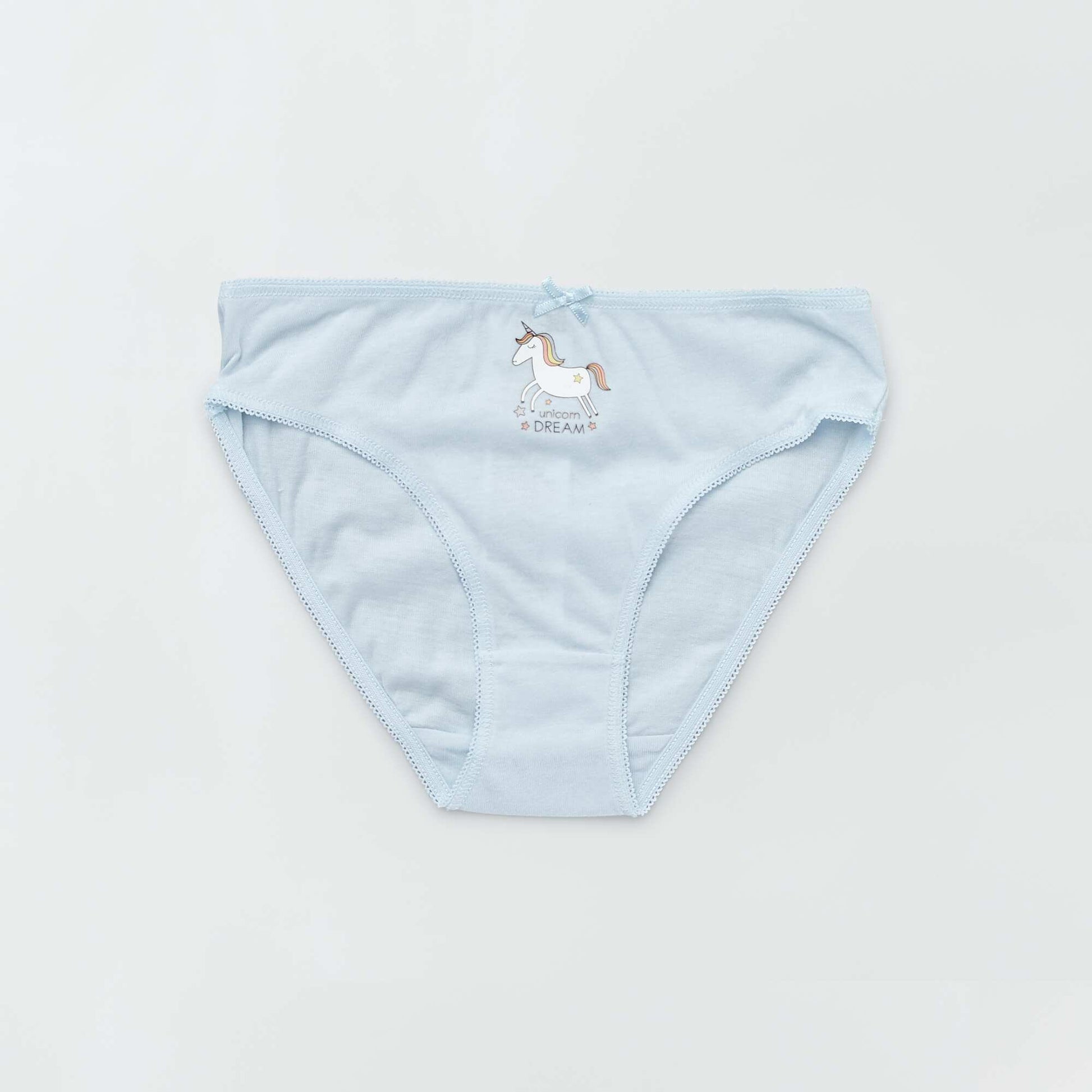Culottes en jersey avec n ud fantaisie - Lot de 4 Orange/bleu
