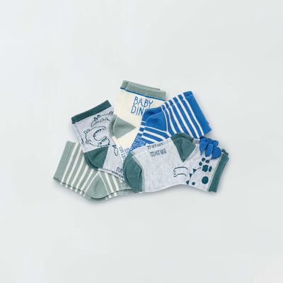 Chaussettes fantaisie - Lot de 5 Bleu/vert