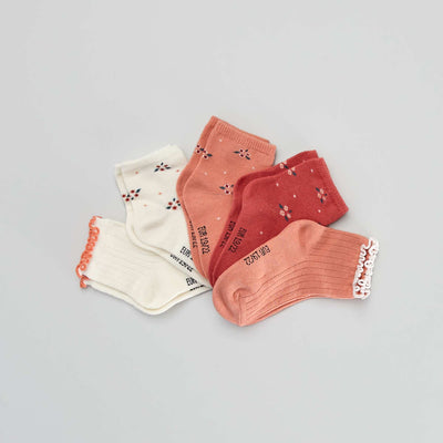 Chaussettes fantaisie - Lot de 5 Jaune
