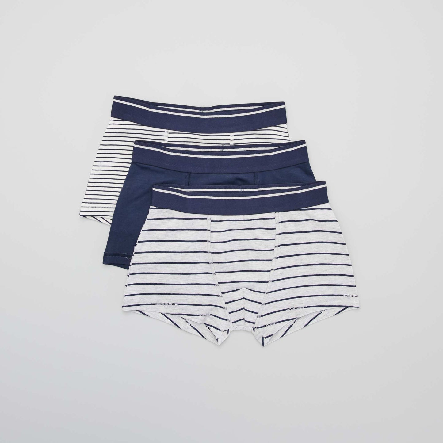 Lot de 3 boxers gris/marine/ cru