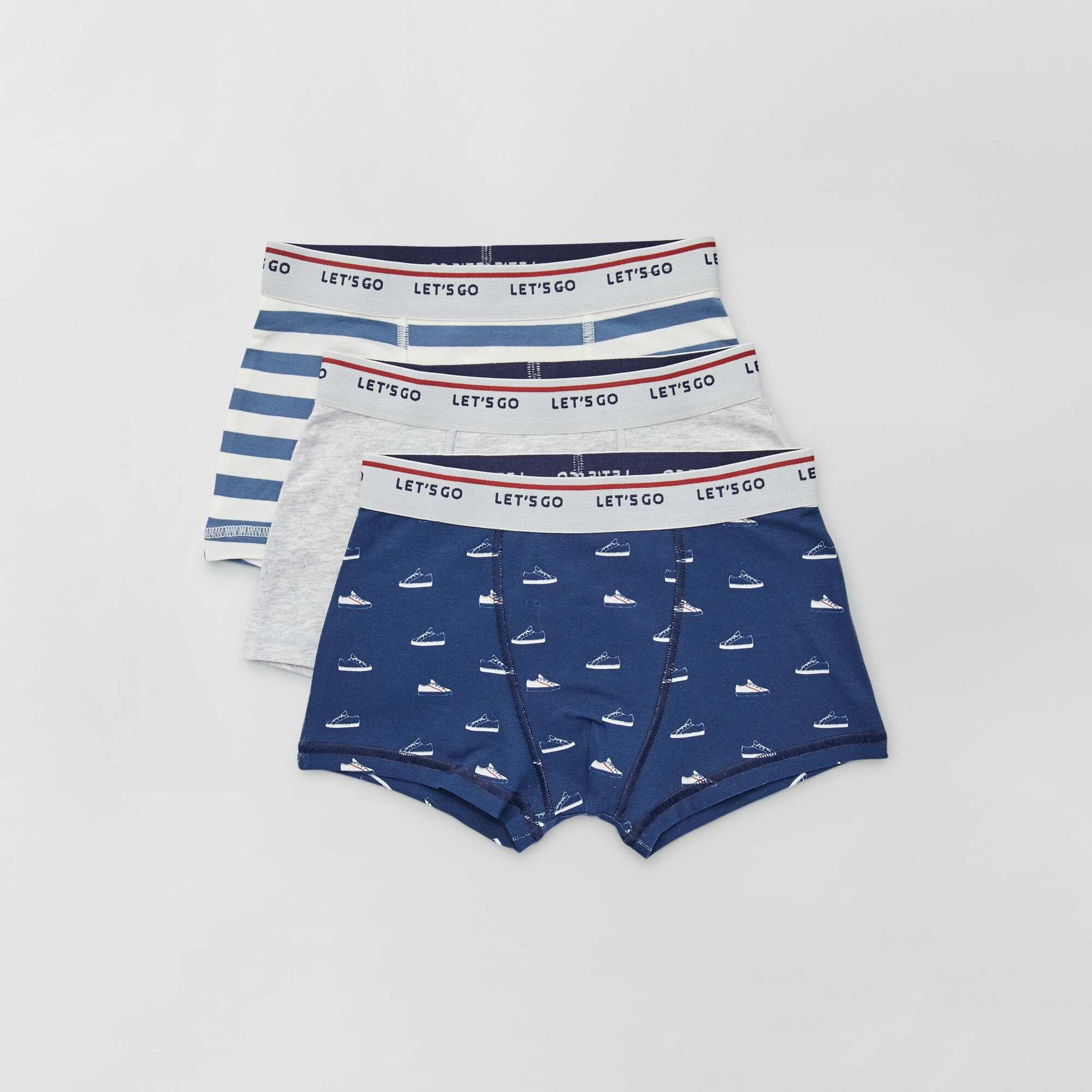 Lot de 3 boxers Bleu/Gris