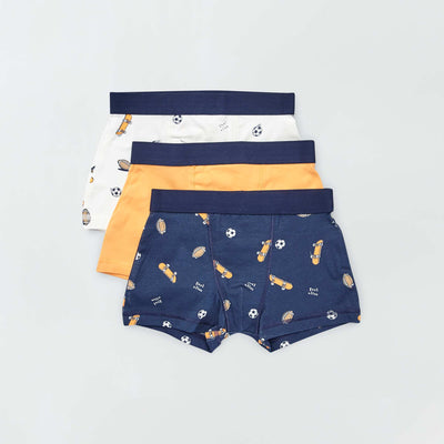 Lot de 3 boxers Bleu/orange