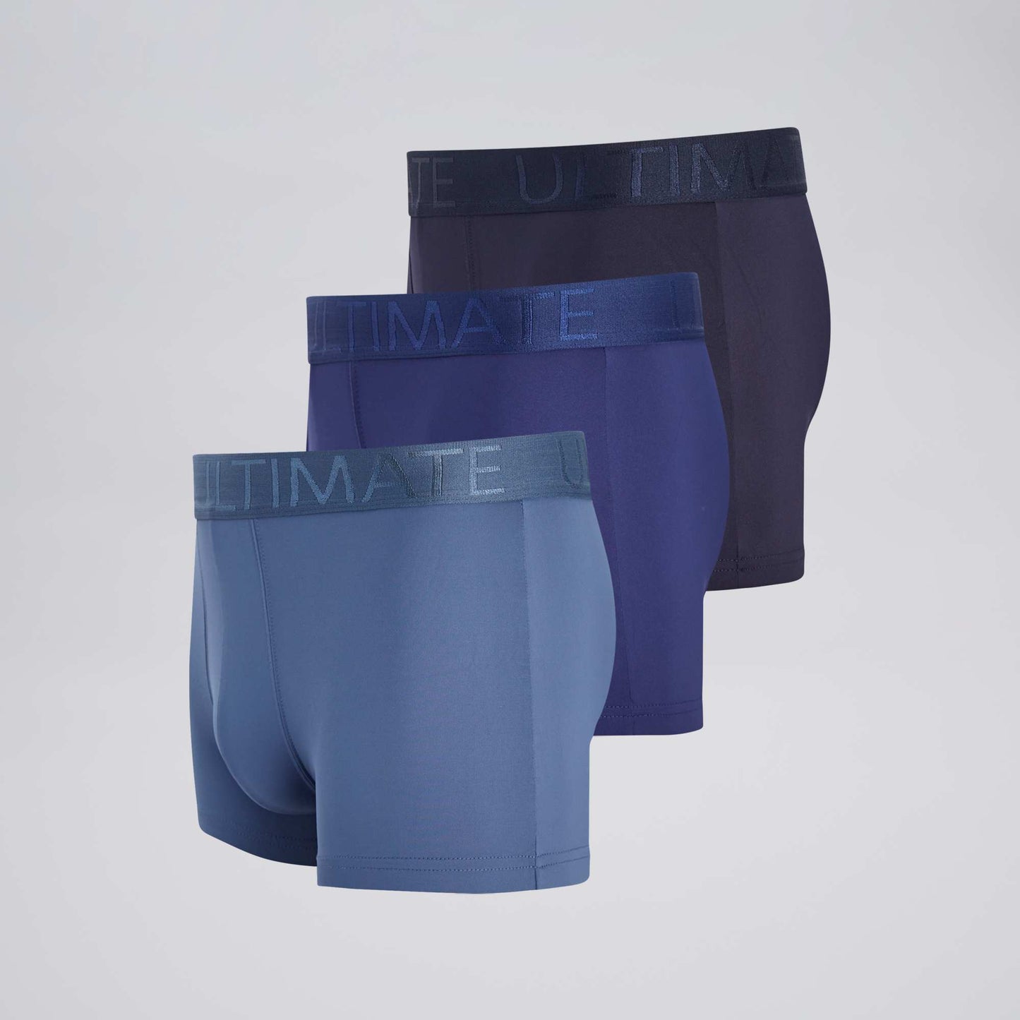 Lot de 3 boxers en microfibre Bleu