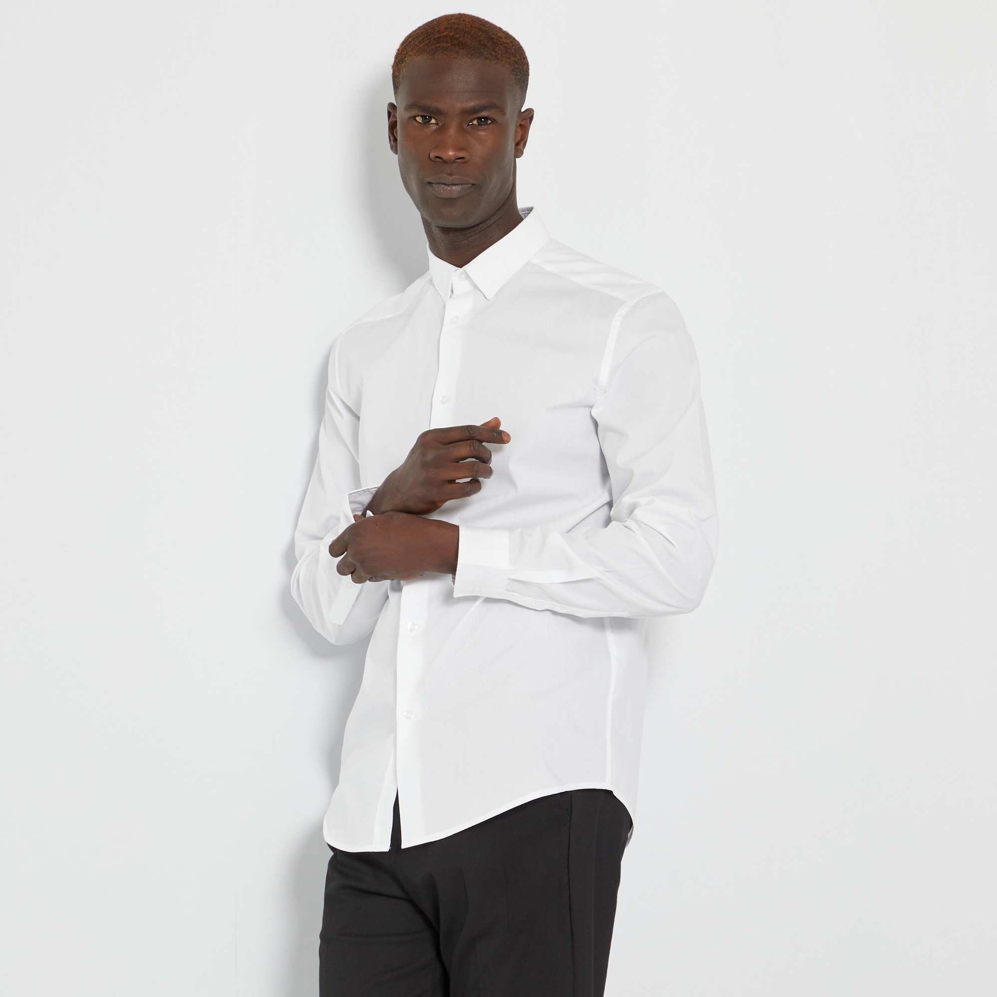 Chemise droite blanche blanc
