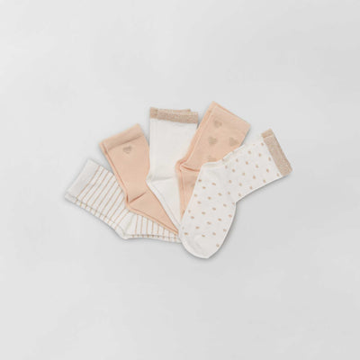 Lot de 5 paires de chaussettes hautes rose