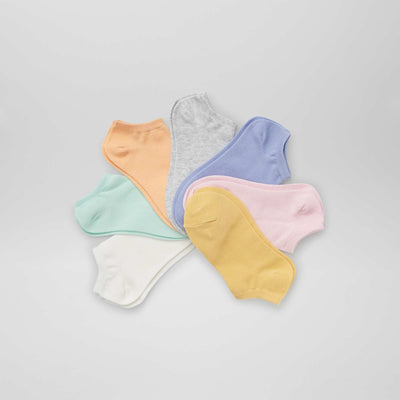 Lot de 7 paires de chaussettes invisibles multicolore
