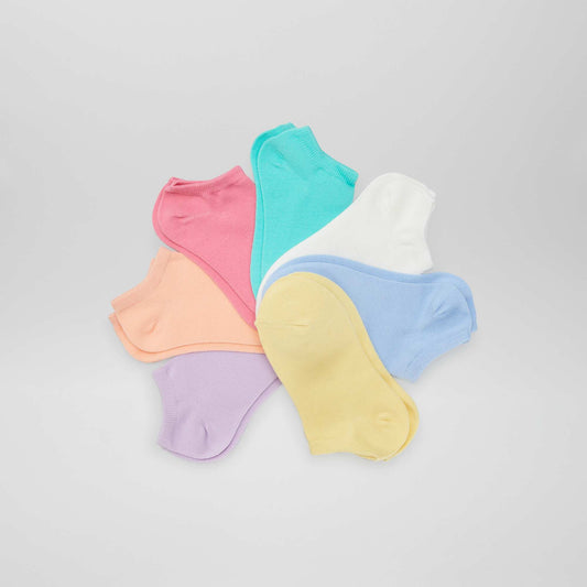 Lot de 7 paires de chaussettes invisibles Multicolore