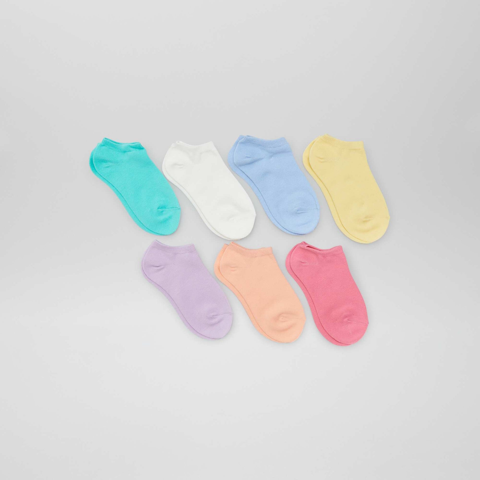 Lot de 7 paires de chaussettes invisibles Multicolore