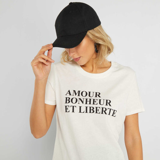 T-shirt co-con u 'coeurs' Blanc