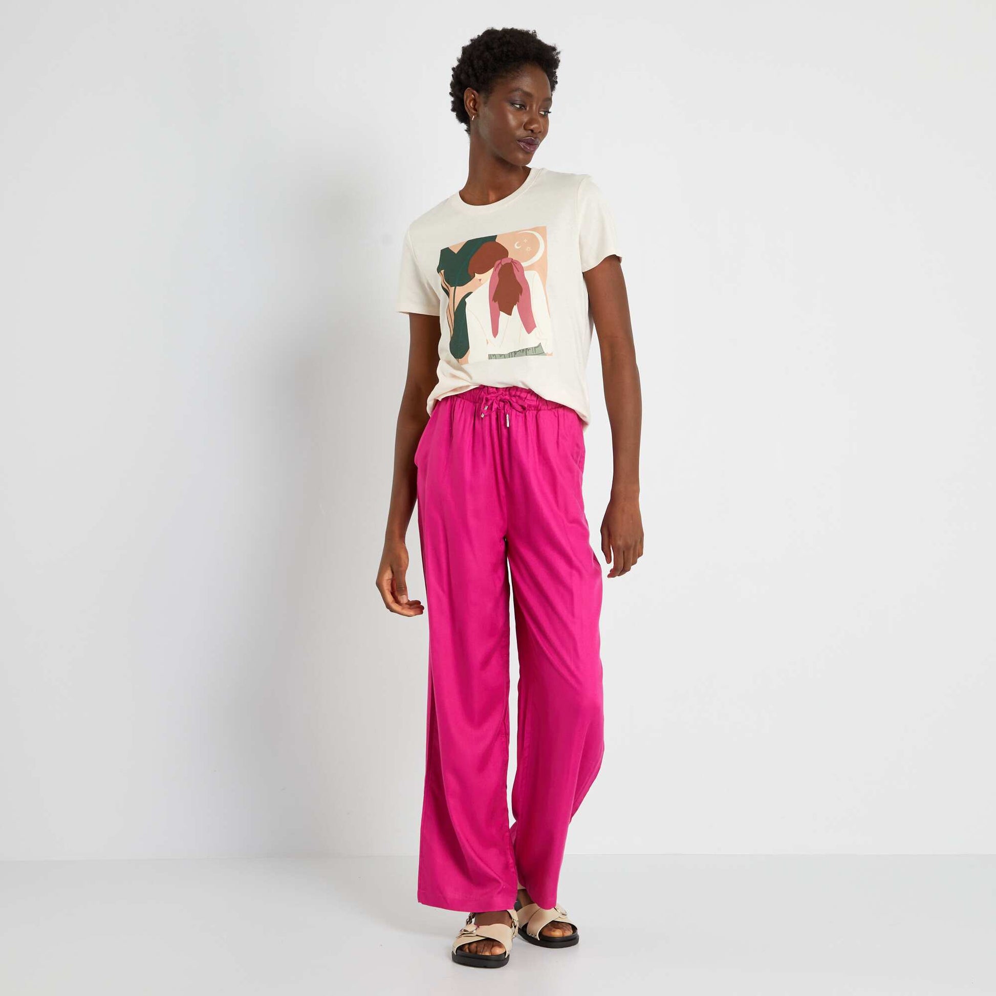T-shirt co imprim s fantaisie Rose