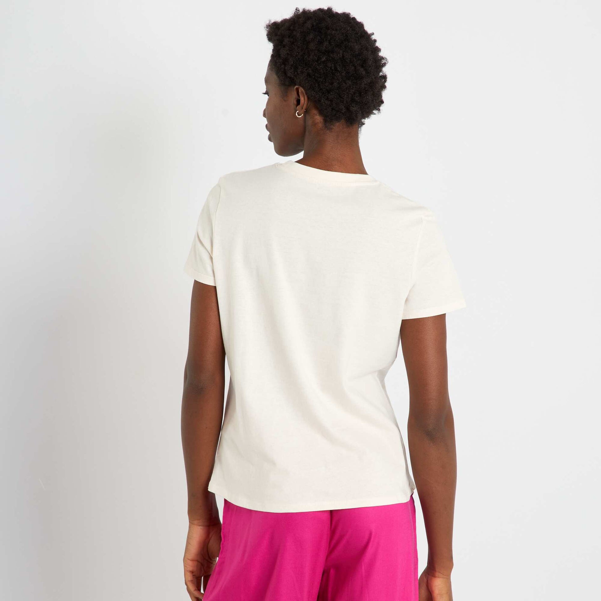 T-shirt co imprim s fantaisie Rose