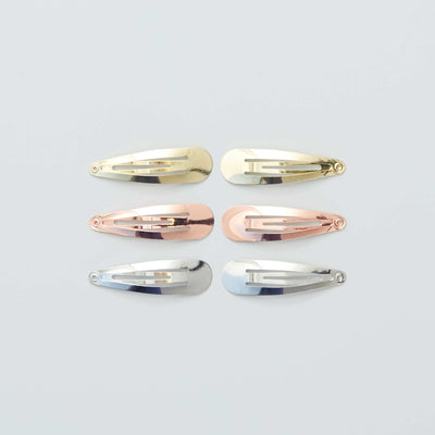 Lot de 6 pinces cheveux Rose/Argent /Dor