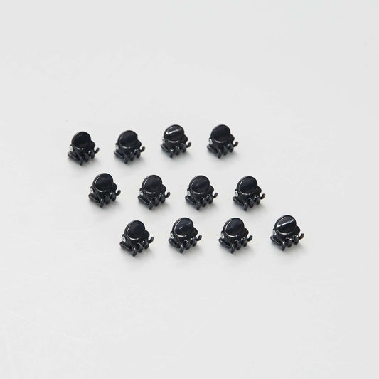 Lot de 12 pinces chauves-souris noir