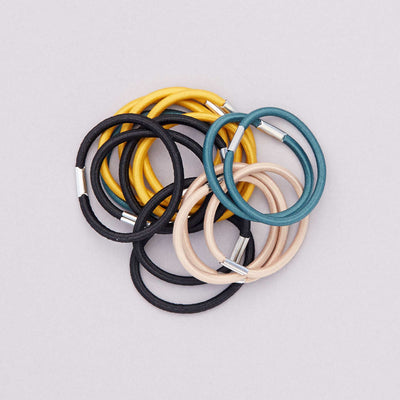 Lot de 15 lastiques unis jaune/vert/noir