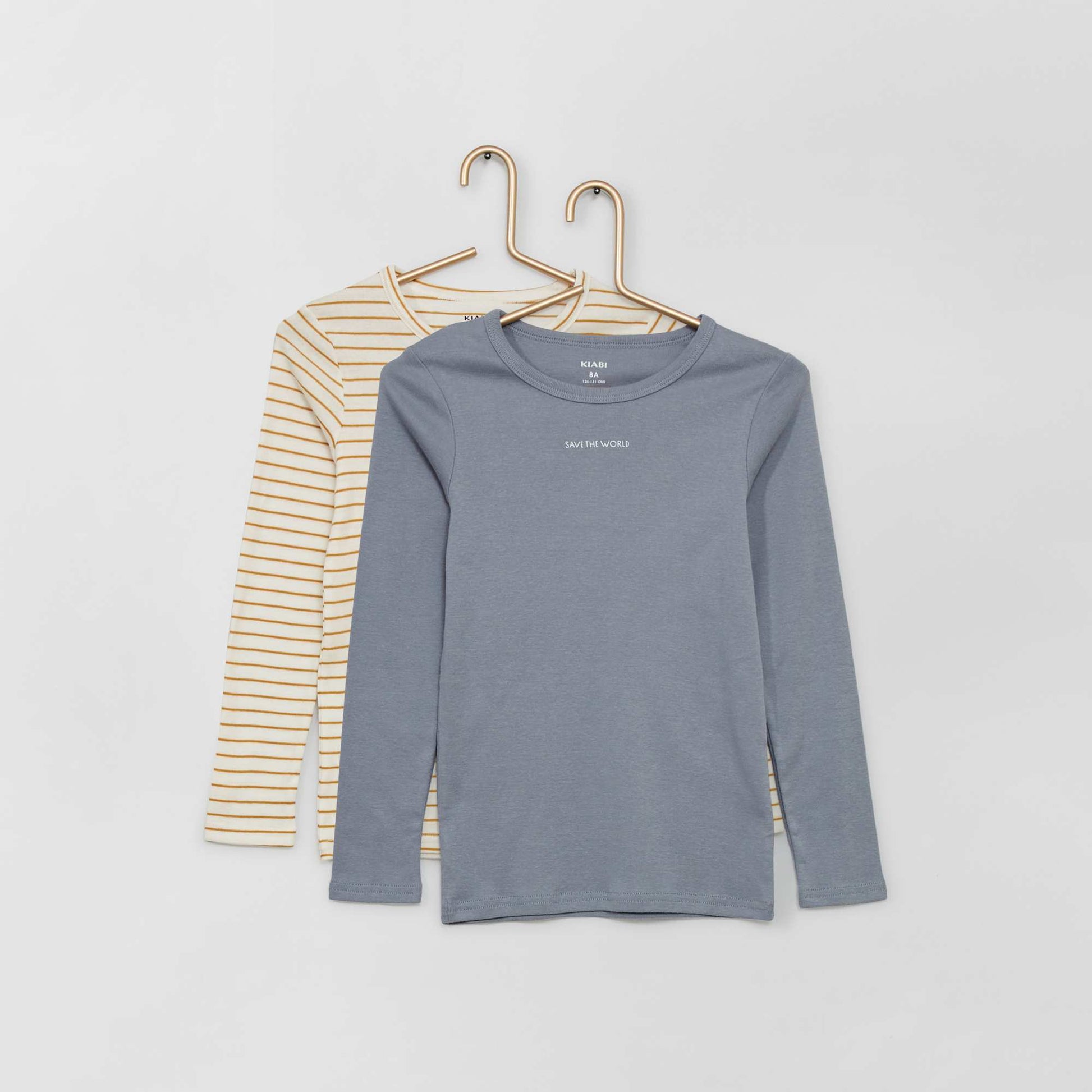 Lot de 2 t-shirts co-con us gris/ray