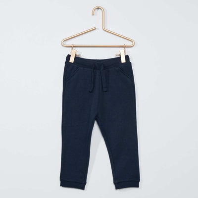 Pantalon de jogging en coton bleu marine
