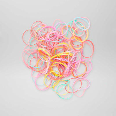 Lot de 100  lastiques color s multicolore