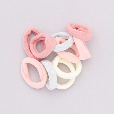 Lot de 10 chouchous lastiqu s rose