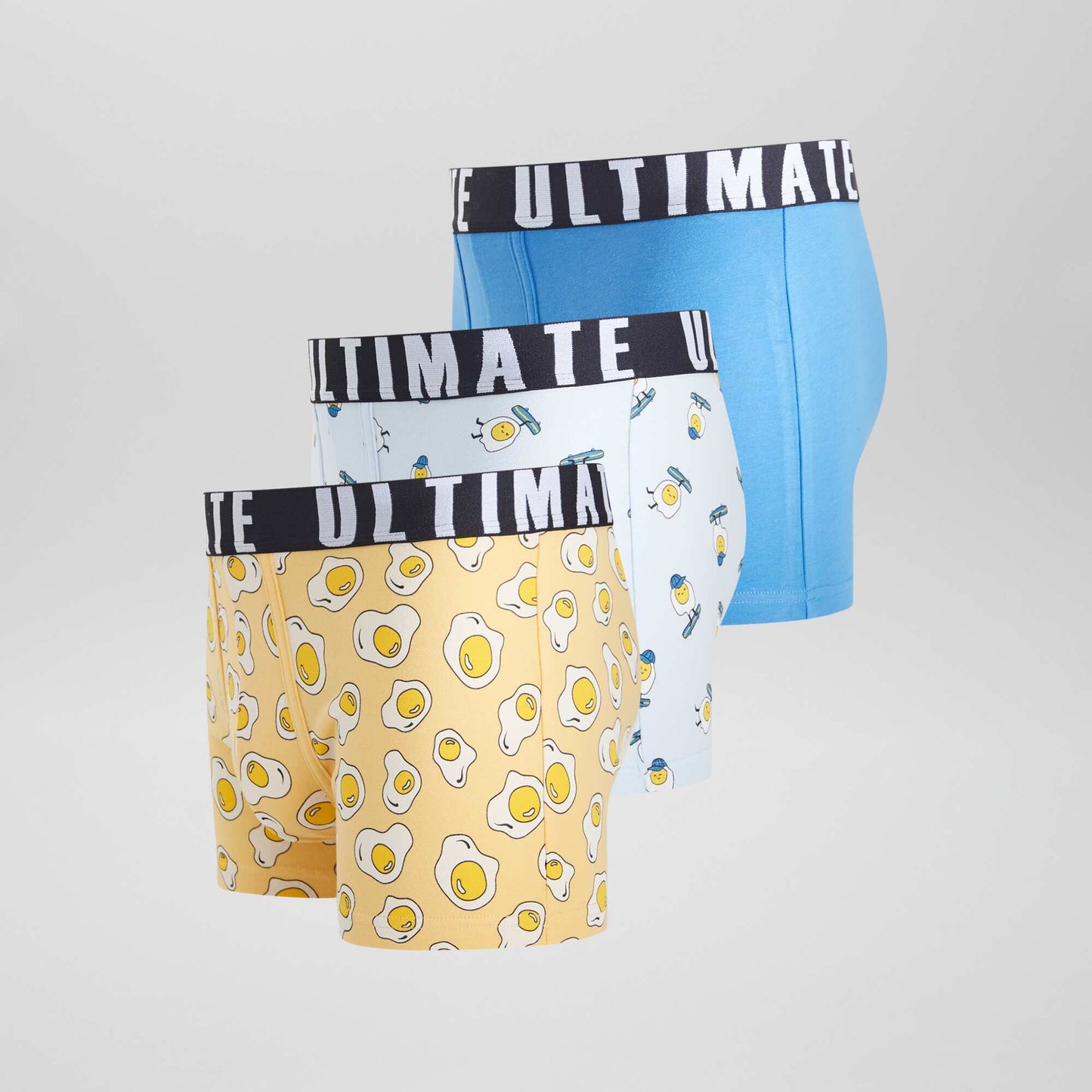 Lot de 3 boxers fantaisie Bleu/jaune