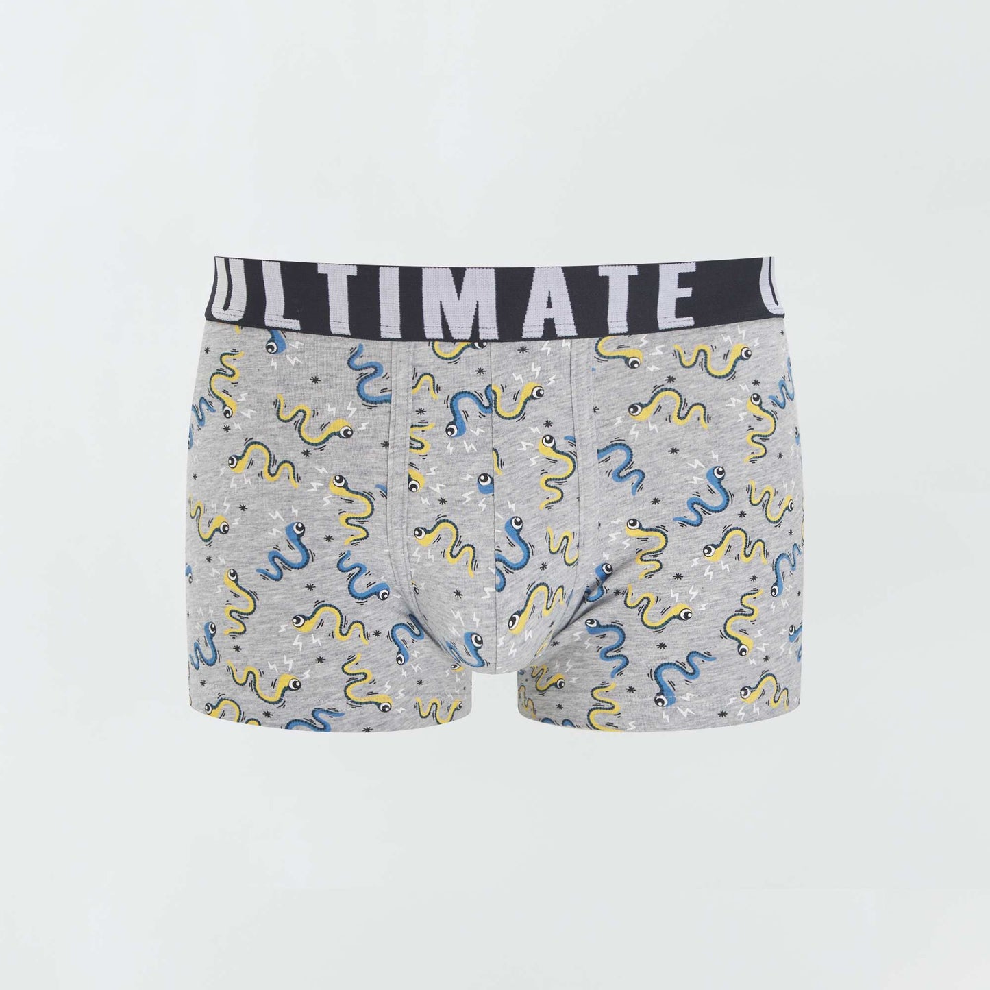 Lot de 3 boxers fantaisie Bleu/jaune/gris