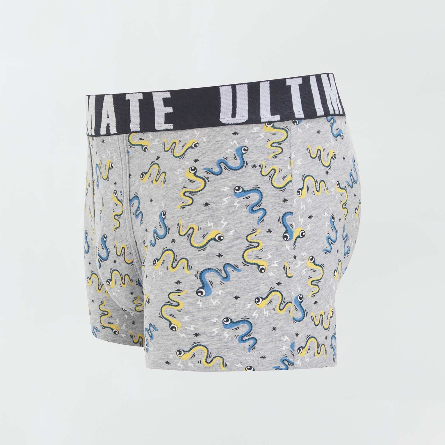 Lot de 3 boxers fantaisie Bleu/jaune/gris