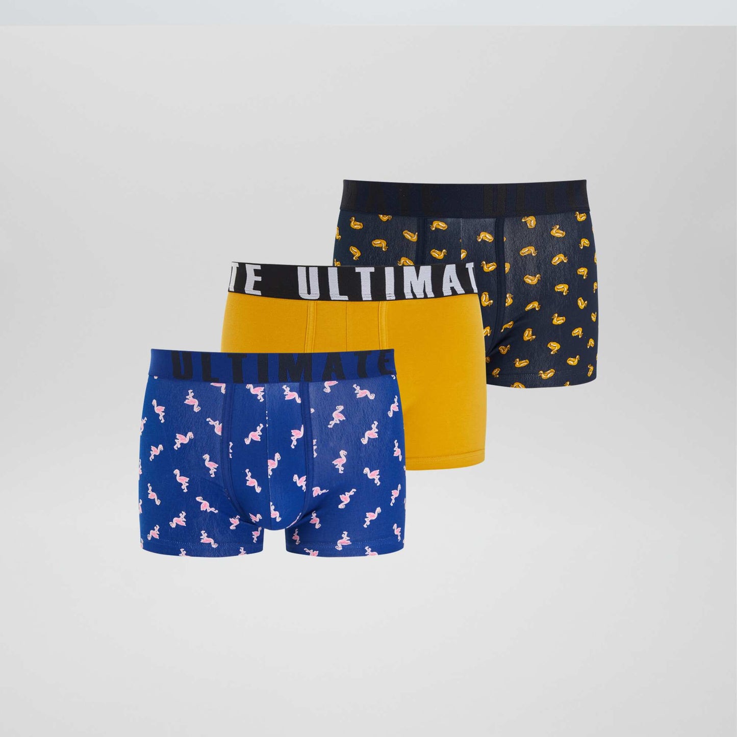 Lot de 3 boxers fantaisie Bleu/jaune