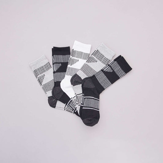 Lot de 5 paires de chaussettes de sport noir/gris