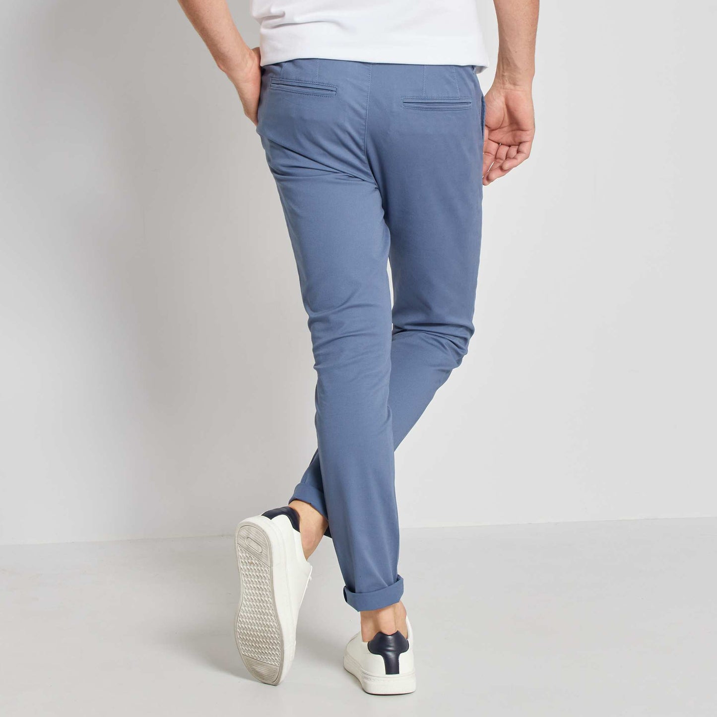 Chino skinny L32 bleu gris