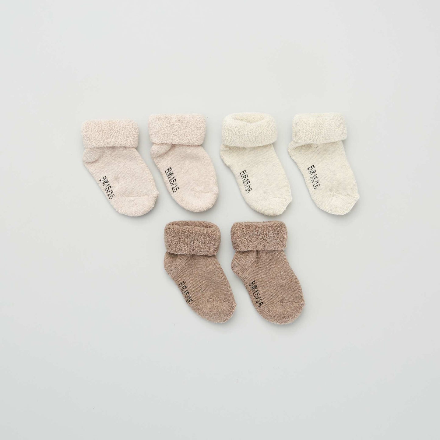 Lot 3 paires de chaussettes BEIGE_SET