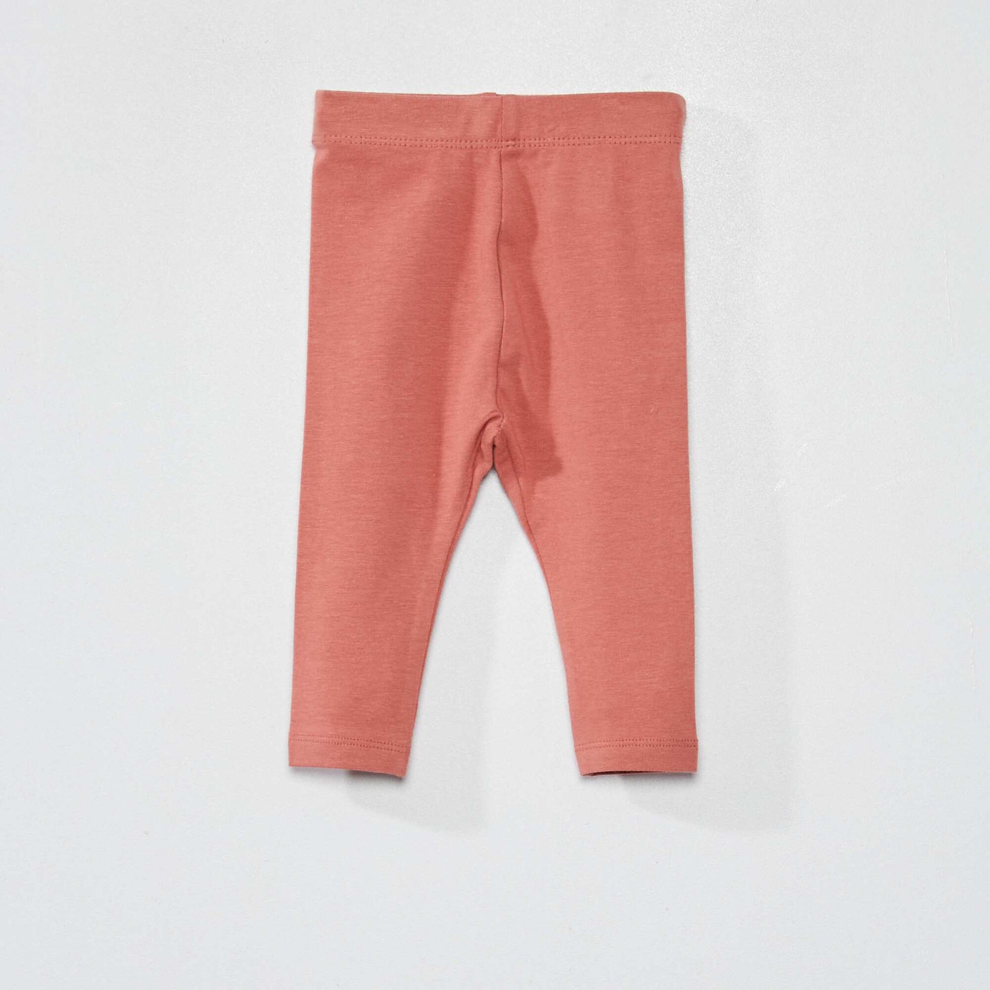 Legging long uni en maille jersey Rose clair
