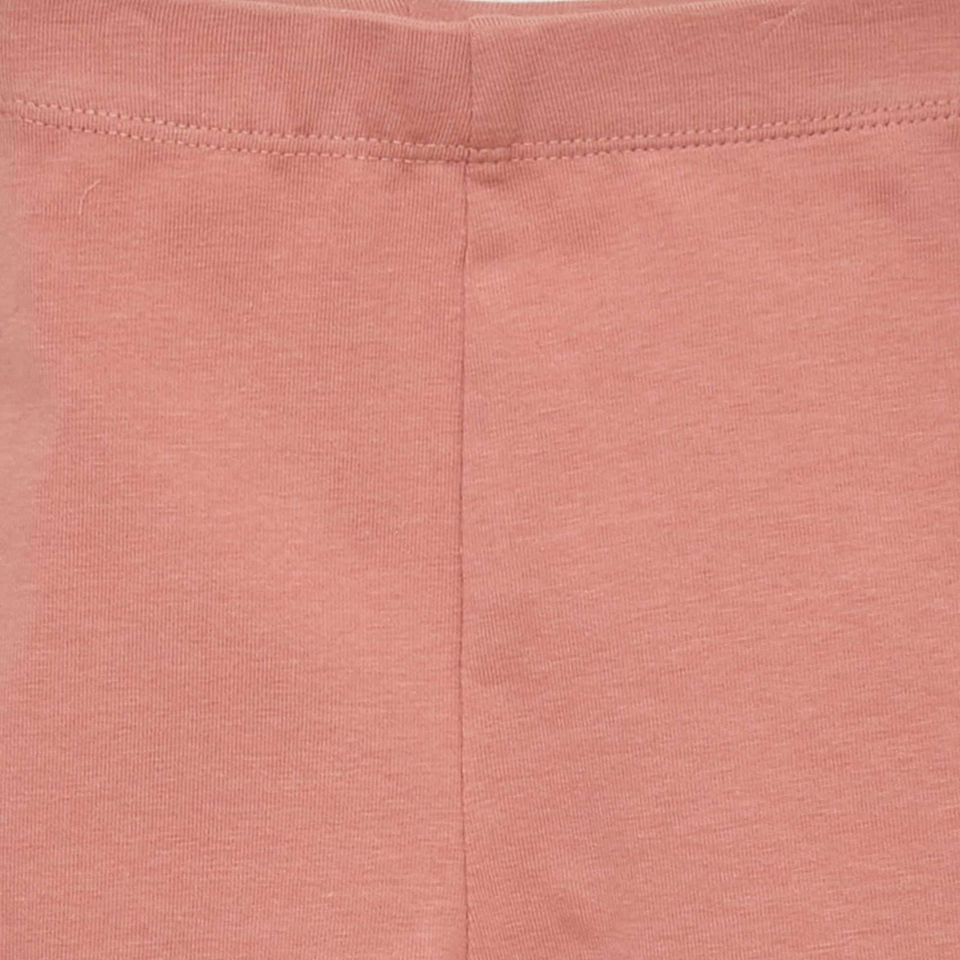 Legging long uni en maille jersey Rose