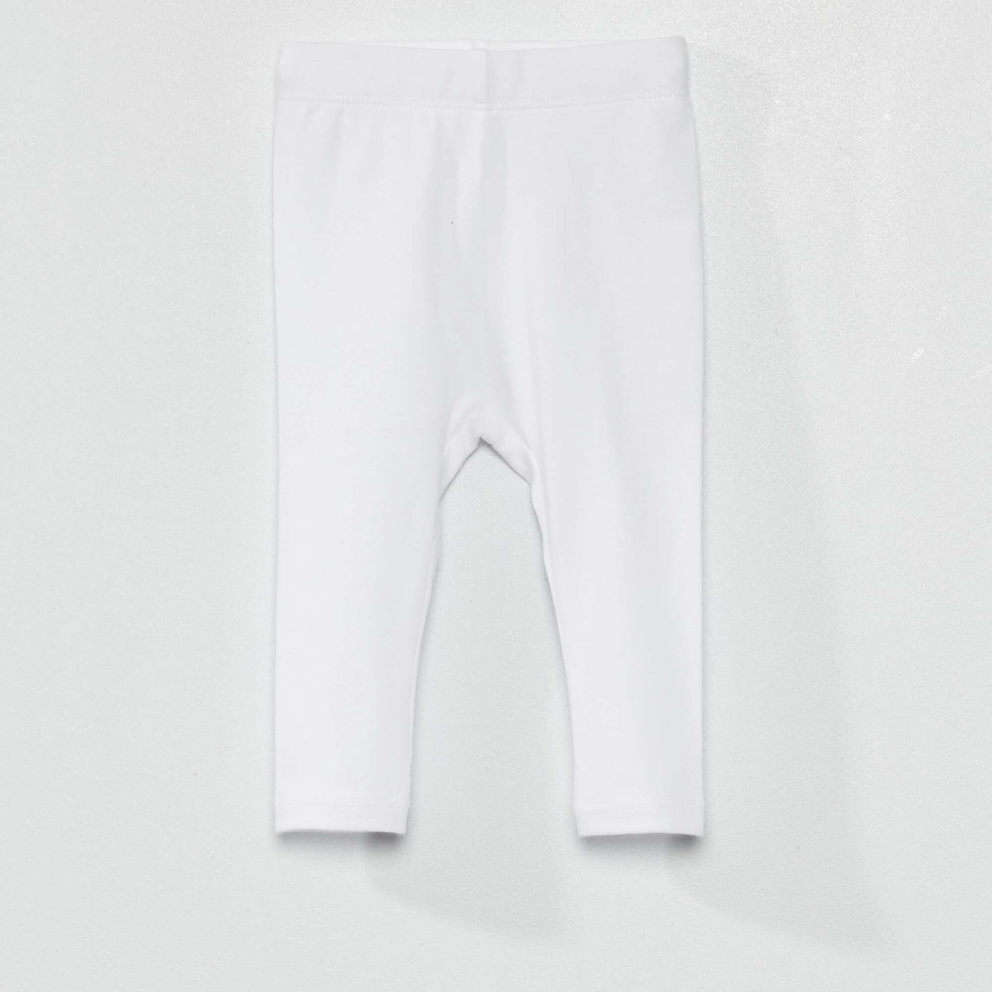 Legging long uni en maille jersey blanc
