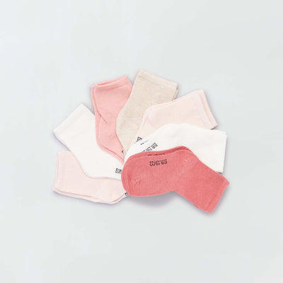 Lot de 7 paires de chaussettes co-con u rose